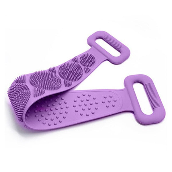 Double-Sided Silicone Body Scrubber Shower Exfoliating Belt