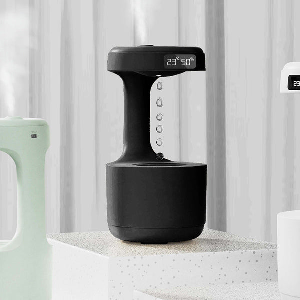 Anti-Gravity Humidifier Aroma Diffuser With Clock