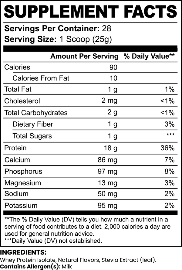 Chocolate Whey Isolate Protein Powder 1.54 lb