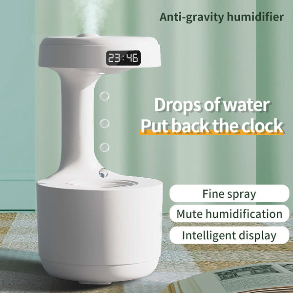 Anti-Gravity Humidifier Aroma Diffuser With Clock