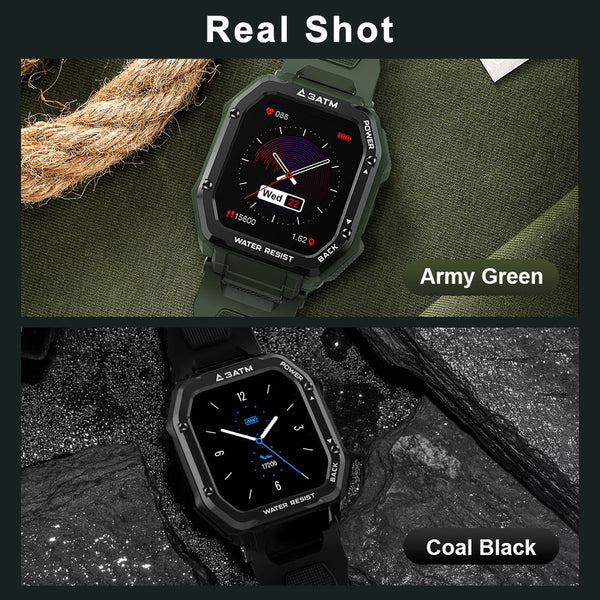 Rugged Smartwatch Waterproof Outdoor Fitness Tracker