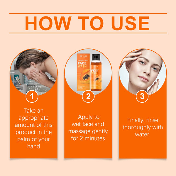Papaya Gentle Face Wash Hydrating Moisturizing Skin Cleanser