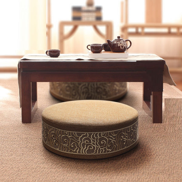 Thick Round Meditation Cushion Square Tatami Floor Mat
