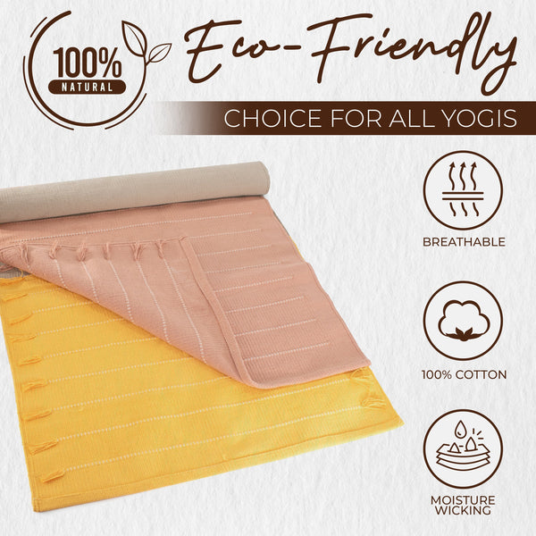 Organic Eco-Friendly Cotton Yoga Mat for Exercise