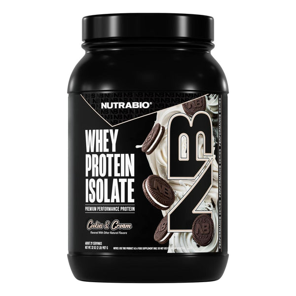 NutraBio 100% Whey Protein Isolate - 2 lb