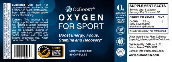 Oxygen For Sport Supplement for Active Lifestyle