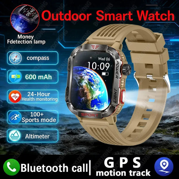 2026 LED Flashlight IP68 GPS Outdoor Smartwatch