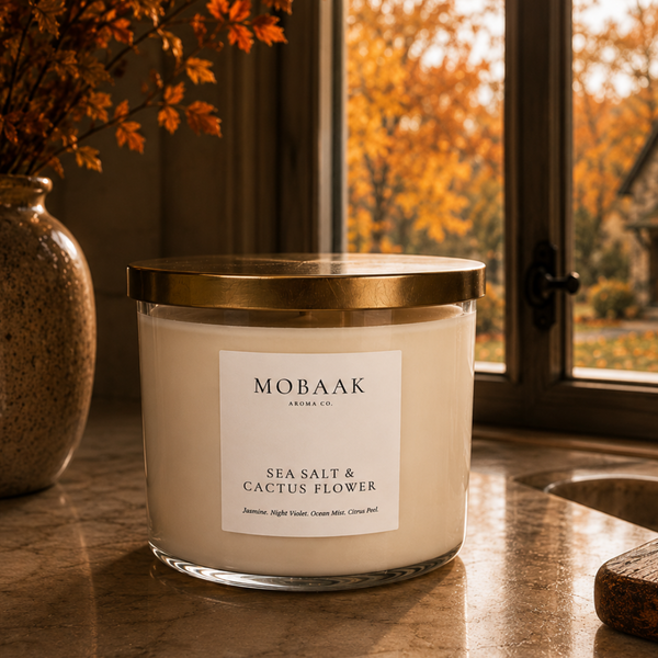 Sea Salt and Cactus Flower Scented Candle