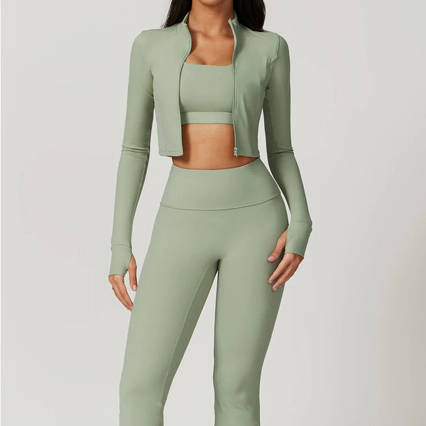Women’s 3-Piece High-Waist Workout Activewear Set